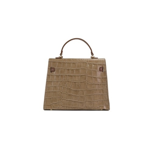 Poseta Piele Thea Croco Baby - CREM-CONIAC - Img 3