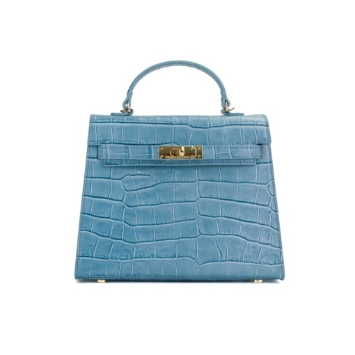 Poseta Piele Thea Croco - BLEU - Img 2
