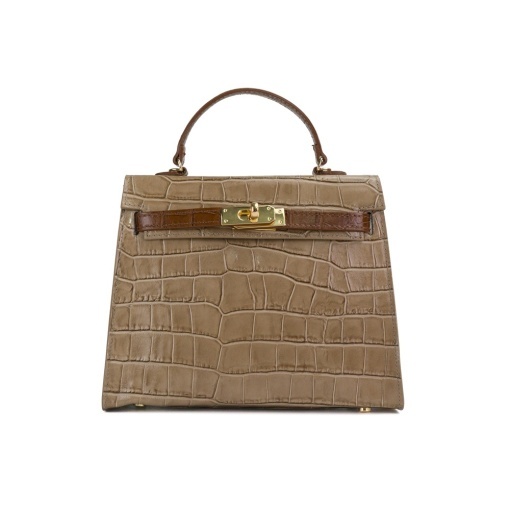 Poseta Piele Thea Croco - CREM-CONIAC - Img 2