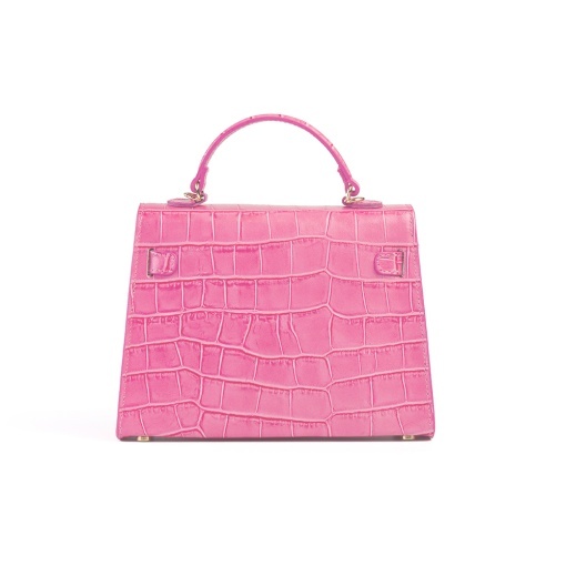 Poseta Piele Thea Croco Mini - ROZ-BOMBON - Img 3