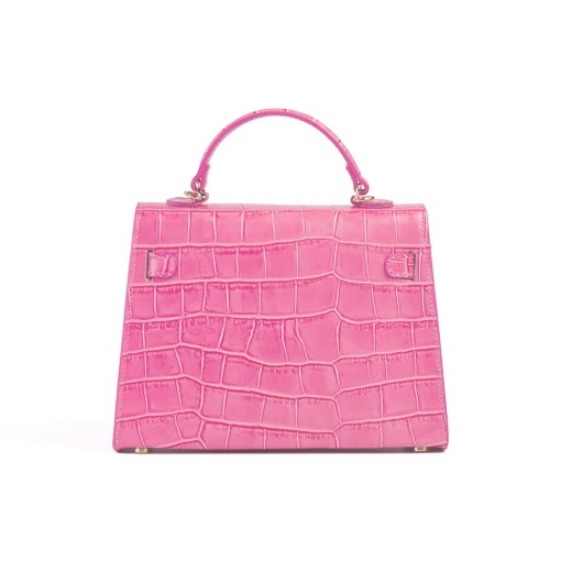 Poseta Piele Thea Croco - ROZ-BOMBON - Img 3