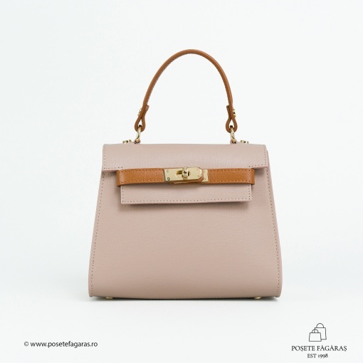 Poseta Piele Thea Safiano - ROZ PUDRA - CONIAC - Img 2