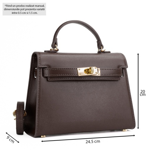 Poseta Piele Thea Slim - MARO-INCHIS - Img 5