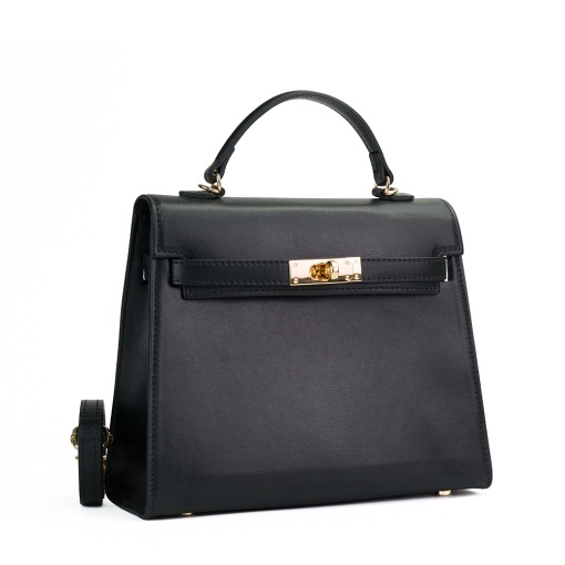 Poseta Piele Thea Slim - NEGRU