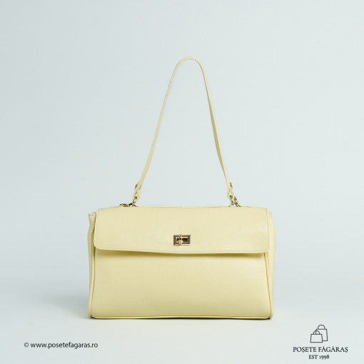 Poseta Piele Victoria - GALBEN - Img 2