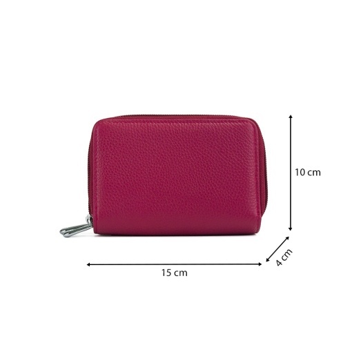 Portofel Piele Mini Alina - FUCSIA-INCHIS - Img 5