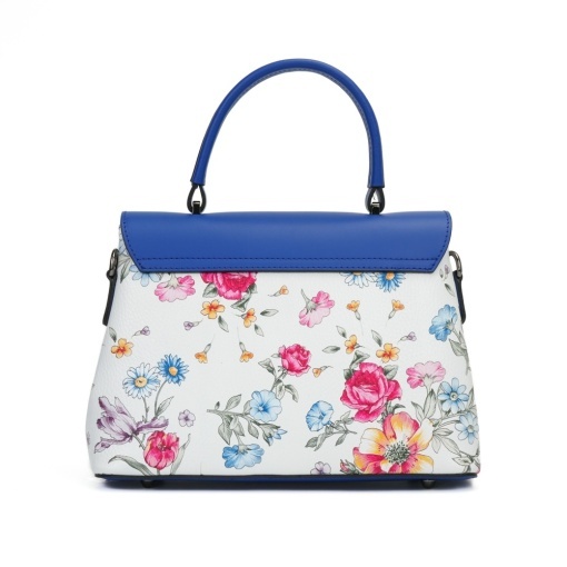 Poseta Piele Alana - FLORAL-ALBASTRU - Img 3