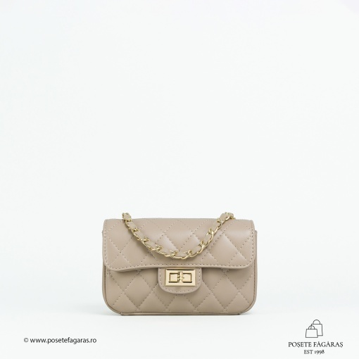 Poseta Piele Baby Ruby - CREM - Img 2