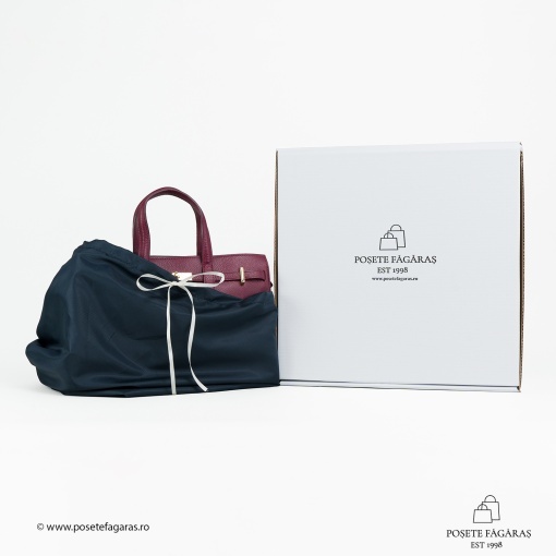 Poseta Piele Celina - BORDO - Img 8