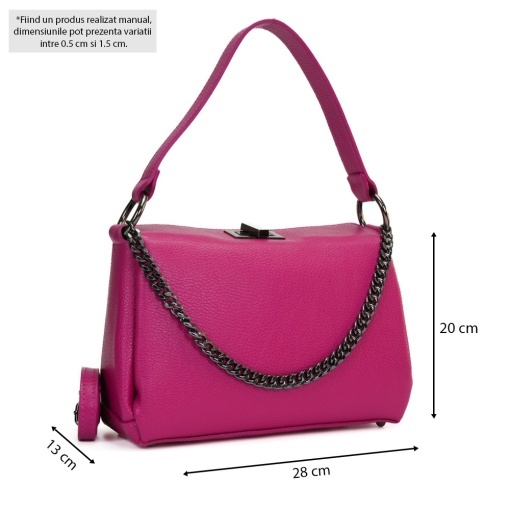 Poseta Piele Daria - FUCSIA - Img 5