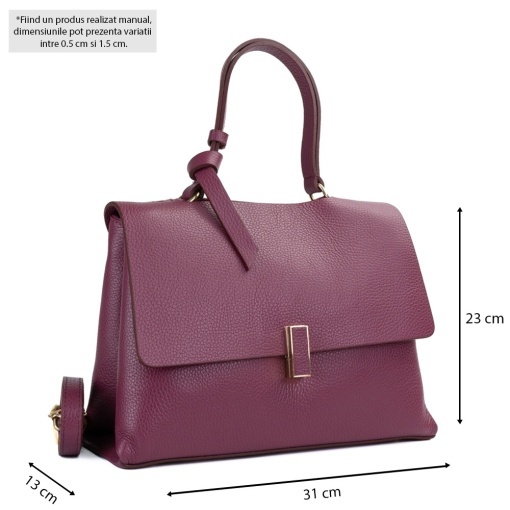 Poseta Piele Deanna - BORDO - Img 5