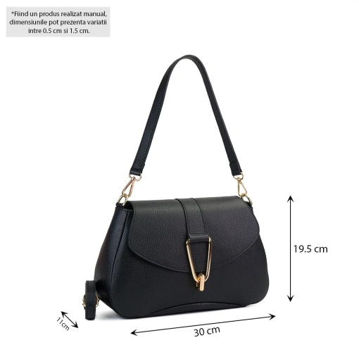 Poseta Piele Emily - NEGRU - Img 5