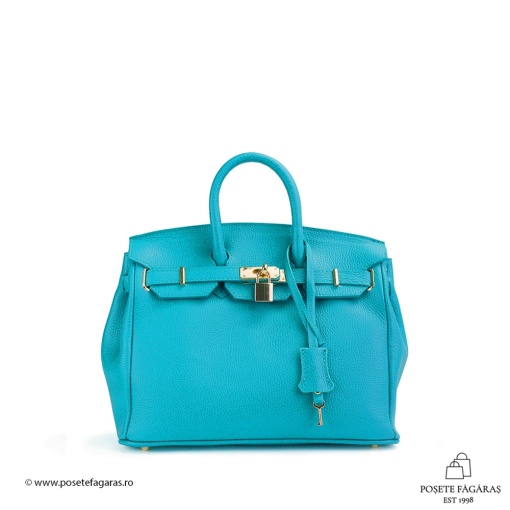 Poseta Piele Mini Edith - TURCOAZ - Img 2