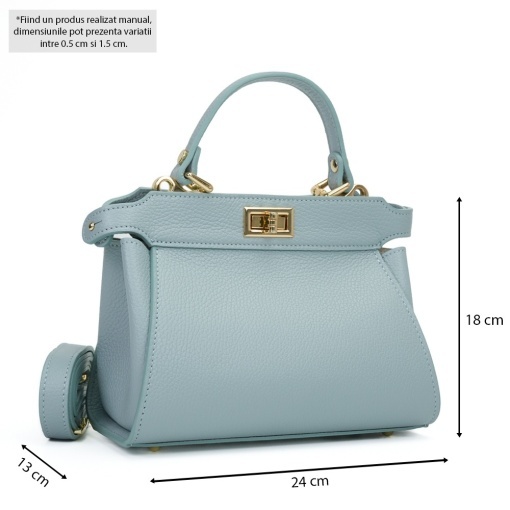Poseta Piele Mini Otilia - BLEU - Img 5