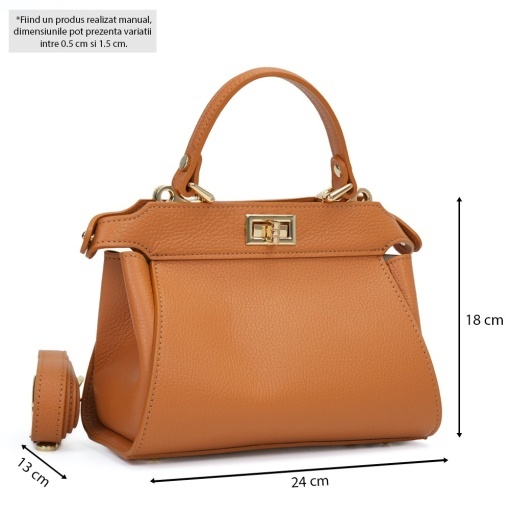 Poseta Piele Mini Otilia - CAMEL - Img 5