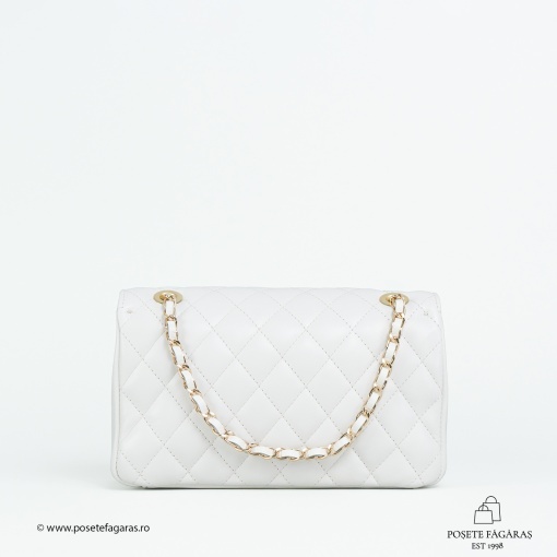 Poseta Piele Mini Ruby - ALB-SIMPLU - Img 3