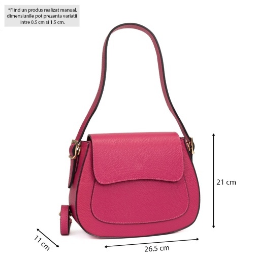 Poseta Piele Pauline - FUCSIA - Img 5