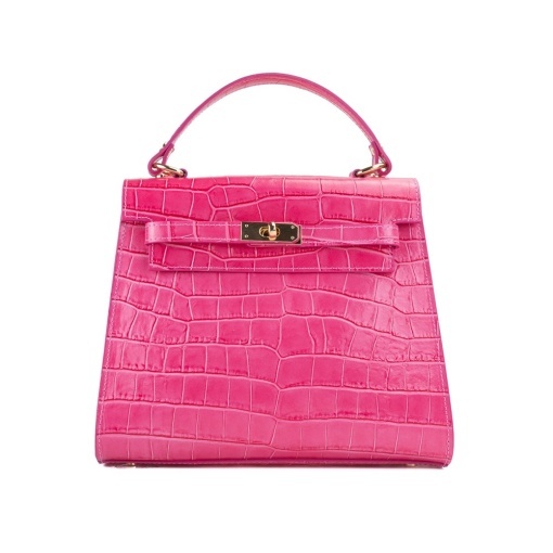 Poseta Piele Teresa - CROCO-FUCSIA - Img 2