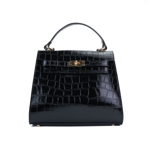 Poseta Piele Teresa - CROCO-NEGRU - Img 2