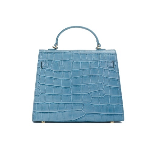 Poseta Piele Thea Croco - BLEU - Img 3