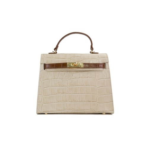 Poseta Piele Thea Croco Mini - BEJ-CONIAC - Img 2