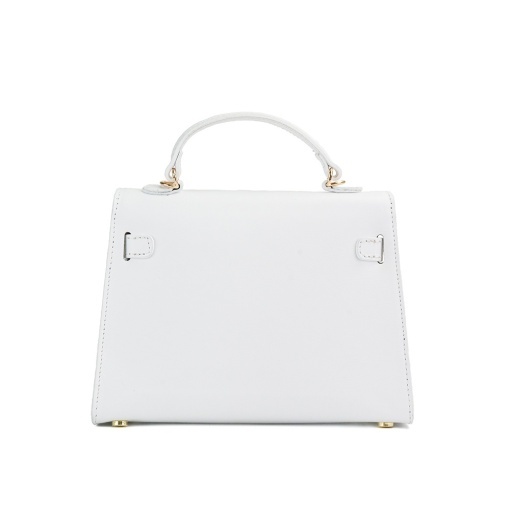 Poseta Piele Thea Slim Mini - ALB-SIMPLU - Img 3