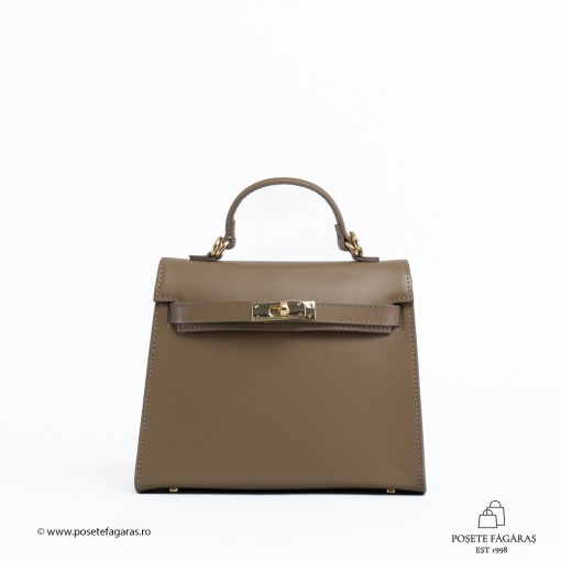 Poseta Piele Thea Slim Mini - TAUPE - Img 2