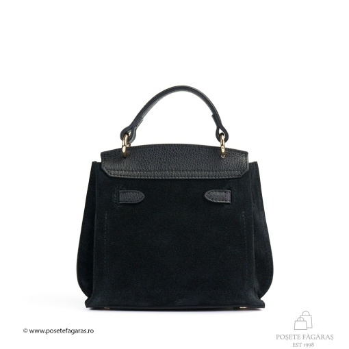 Poseta Teresa Baby - Piele Intoarsa NEGRU - Img 3