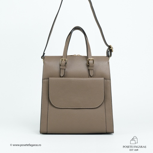 Rucsac Piele Alessa - TAUPE - Img 2
