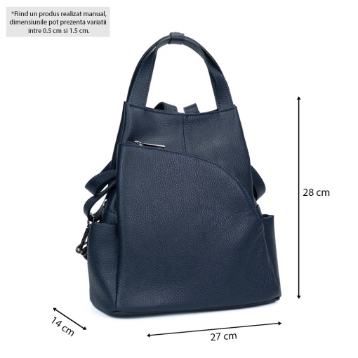 Rucsac Piele Charlene - BLEUMARIN - Img 5