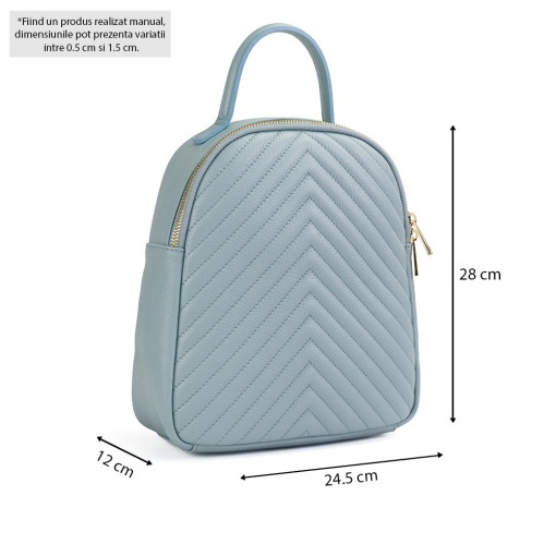 Rucsac Piele Erna - BLEU - Img 5
