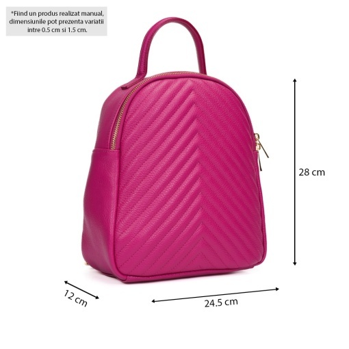 Rucsac Piele Erna - FUCSIA - Img 5