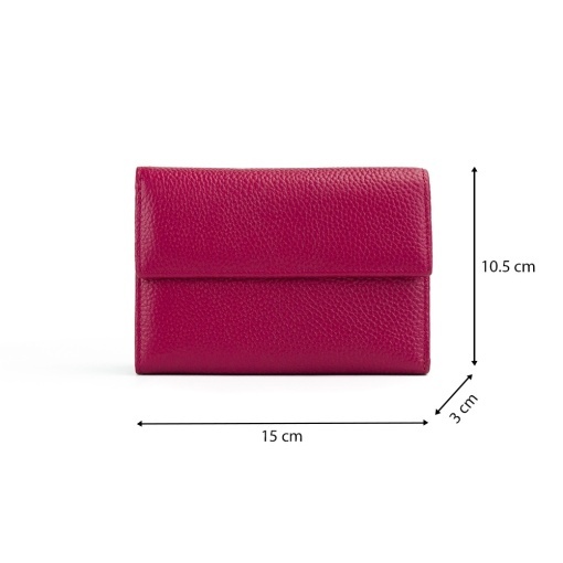 Portofel Piele Mini Alexandra - FUCSIA-INCHIS - Img 4