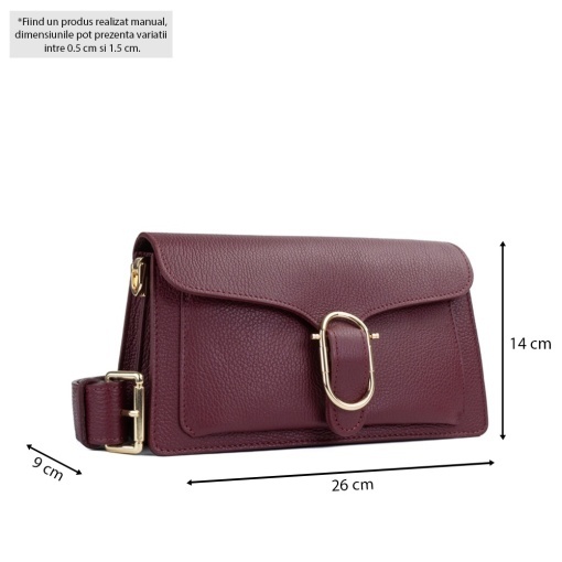 Poseta Piele Anabelle - BORDO - Img 5