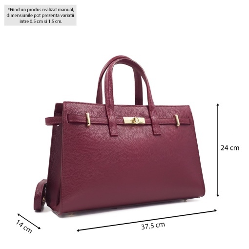 Poseta Piele Celina - BORDO - Img 5