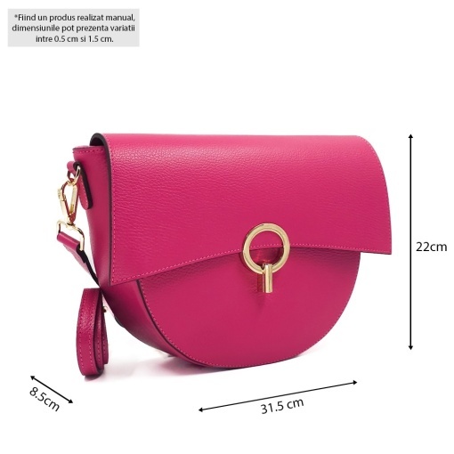 Poseta Piele Christine - FUCSIA - Img 5