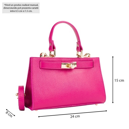 Poseta Piele Helge - FUCSIA - Img 5