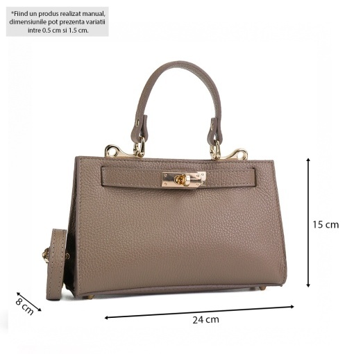 Poseta Piele Helge - TAUPE - Img 5