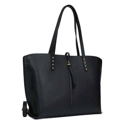 Poseta Piele Isabelle - NEGRU