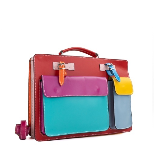 Poseta Piele Juliana - MULTICOLOR 4