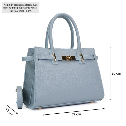 Poseta Piele Louise - BLEU - Img 5