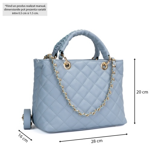 Poseta Piele Mini Georgie - BLEU - Img 5