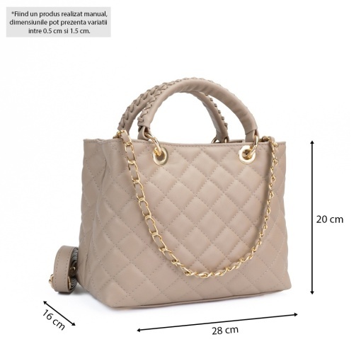 Poseta Piele Mini Georgie - CREM - Img 5