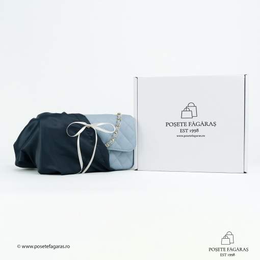 Poseta Piele Mini Ruby - BLEU - Img 5
