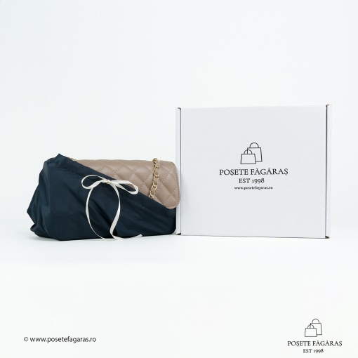 Poseta Piele Mini Ruby - TAUPE - Img 5
