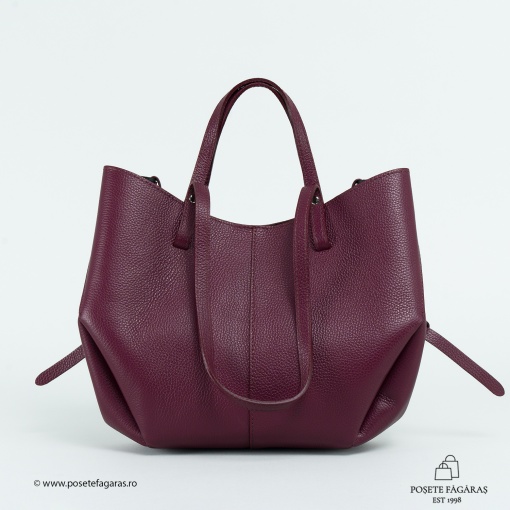 Poseta Piele Mirai - BORDO - Img 2