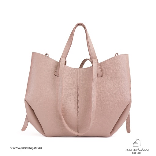 Poseta Piele Mirai - ROZ-PUDRA - Img 2