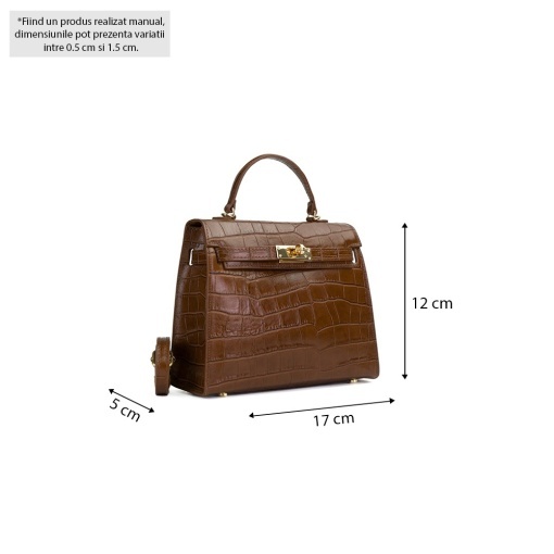 Poseta Piele Thea Croco Baby - CONIAC - Img 5