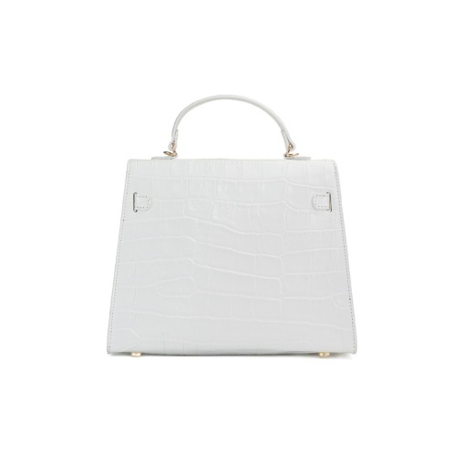 Poseta Piele Thea Croco Mini - ALB-SIMPLU - Img 3