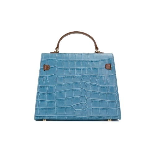 Poseta Piele Thea Croco Mini - BLEU-CONIAC - Img 3
